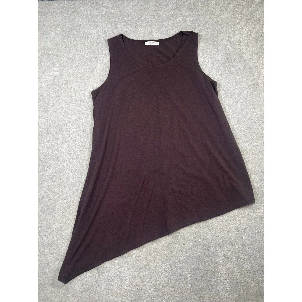 Bryn Walker Womens Large‎ Brown Asymmetrical Hem Sleeveless Tank Top USA Made
